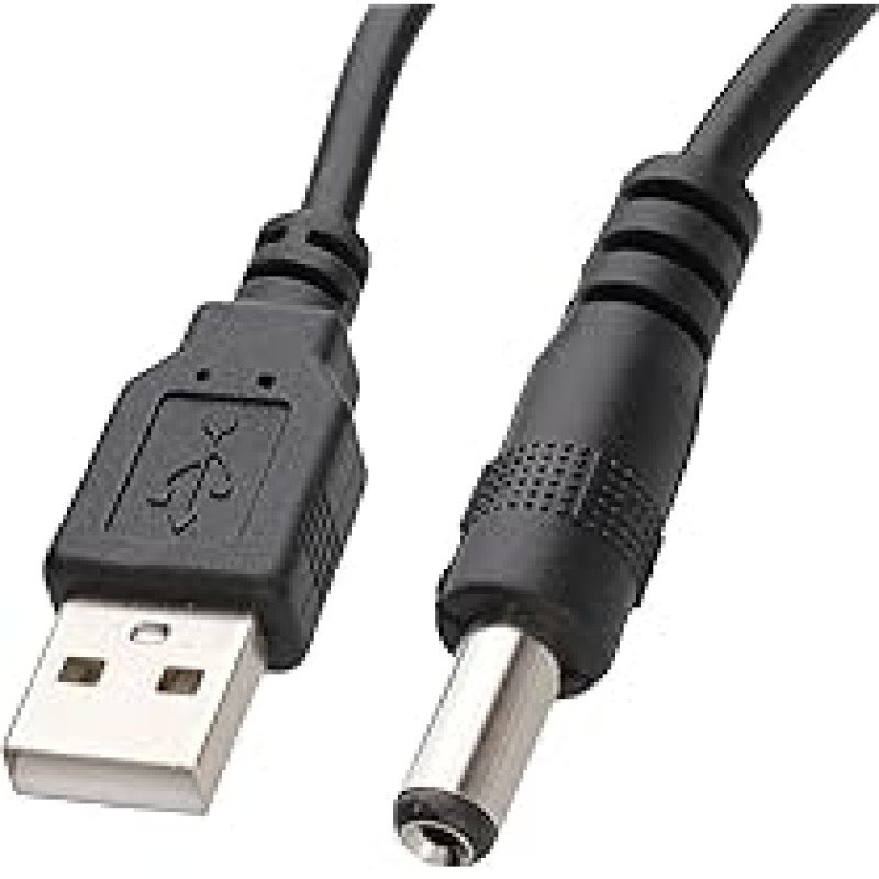 Cable USB 2.0 A a CC 5.5mm