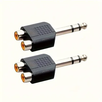 Adaptador de 6.35mm a 2 RCA
